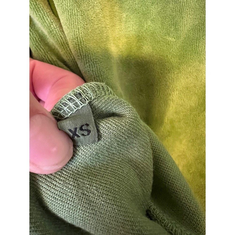 Suze Kondi Velour Tracksuit Set Lime Green Raglan Sweatshirt Harem Joggers XS - Picture 9 of 13